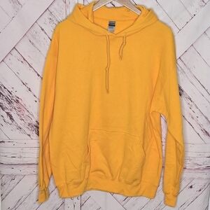 🦄Gildan Golden Yellow Pullover Hooded Sweatshirt